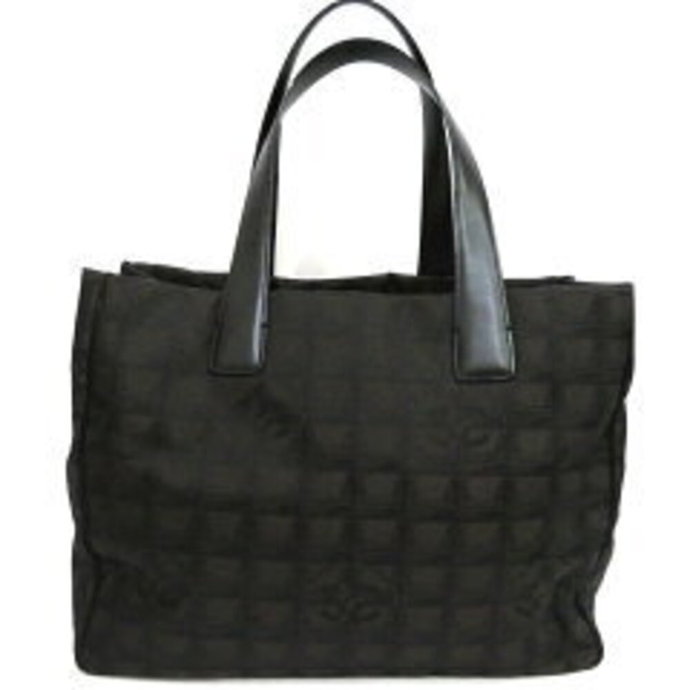 Chanel Travel Line Tote canvas leather maroon brown - Picture 2 of 6